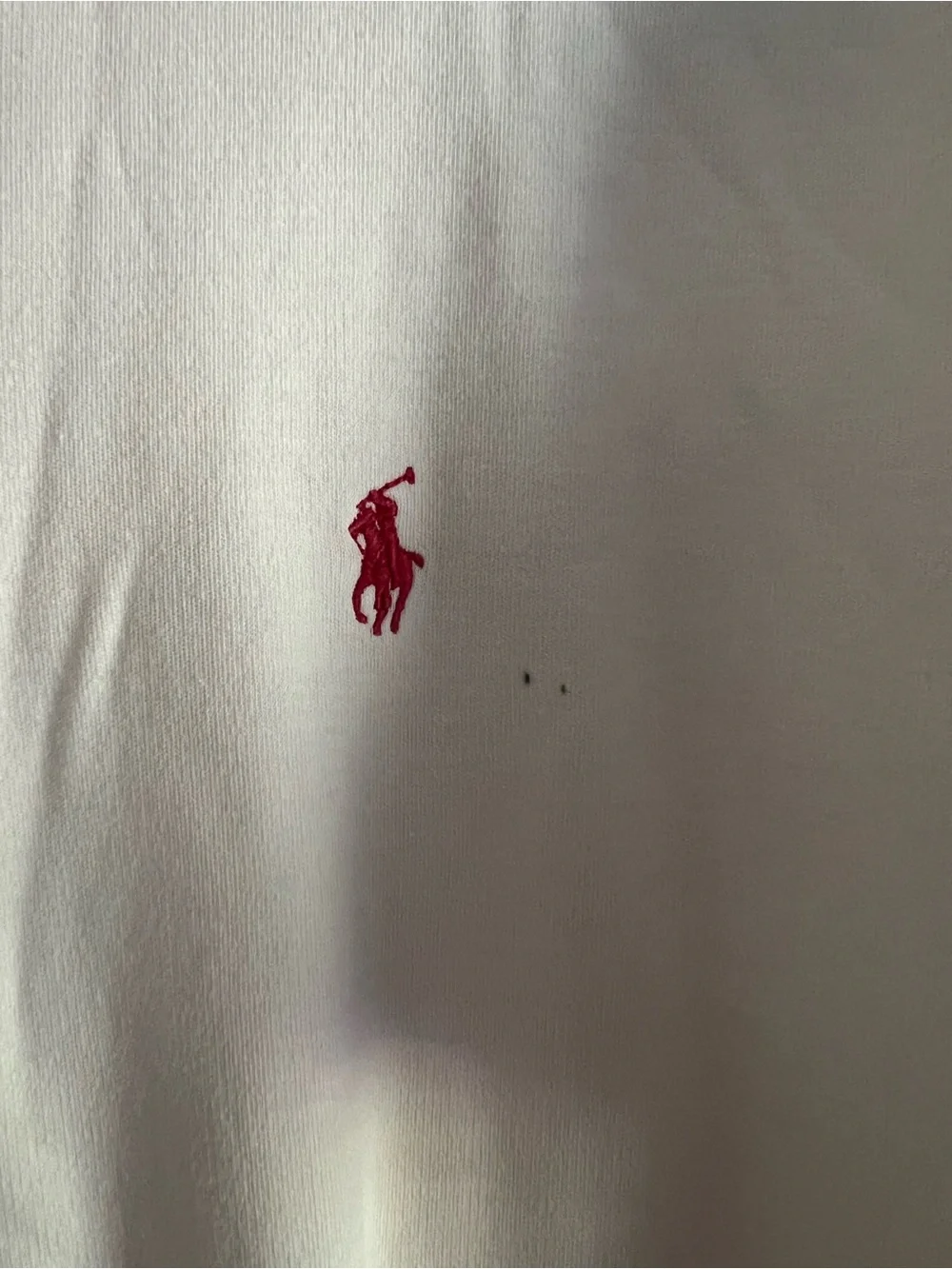 Ralph Lauren Men’s Cream Polo with Red Pony Logo